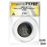 1803 Draped Bust Large Cent F 12Small Date