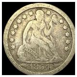 1854-O Silver Seated Liberty Dime CLOSELY UNCIRCUL
