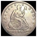 1853 Arrows Seated Liberty Quarter NEARLY UNCIRCUL