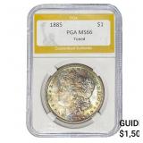 1885 Morgan Silver Dollar PGA MS66