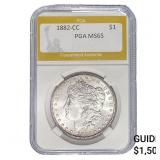 1882-CC Morgan Silver Dollar PGA MS65