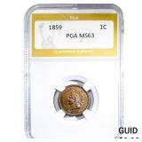 1859 Indian Head Cent PGA MS63