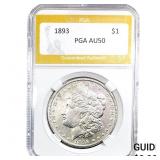 1893 Mercury Silver Dollar PGA AU50