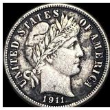 1911-S Silver Barber Dime NEARLY UNCIRCULATED
