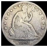 1861 Silver Half Dollar (Seated Liberty) NICELY CI
