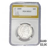 1909 Barber Half Dollar PGA MS63