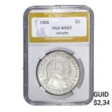 1900 Lafayette Silver Dollar PGA MS63