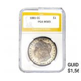 1881-CC Morgan Silver Dollar PGA MS65