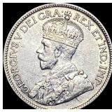 1935 Canada Silver 25 Cents CLOSELY UNCIRCULATED