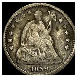 1859-O Silver Half Dime NEARLY UNCIRCULATED