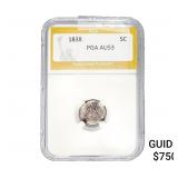 1838 Seated Liberty Half Dime PGA AU53