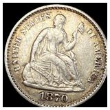 1870 Silver Half Dime CLOSELY UNCIRCULATED