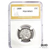 1909 Barber Quarter PGA MS63