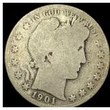 1901-S Silver Barber Half Dollar NICELY CIRCULATED