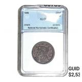 1846 Braided Hair Large Cent NNC AU58
