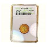 1909 Indian Head Cent ANACS MS63 BRN