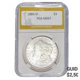 1885-O Morgan Silver Dollar PGA MS67