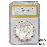 1878 8TF Morgan Silver Dollar PGA MS64
