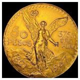 1947 Mexico Gold 50 Pesos UNCIRCULATED