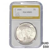 1926 Silver Peace Dollar PGA MS65
