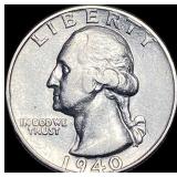 1940-D Silver Washington Quarter CLOSELY UNCIRCULA