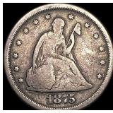 1875-S Silver Twenty Cent Piece NICELY CIRCULATED