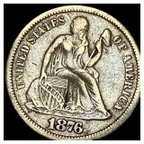 1876-CC Silver Dime HIGH GRADE