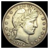 1902 Silver Barber Quarter UNCIRCULATED