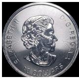 2020 Silver 2 oz Canadian Maple Leaf $10 GEM BU