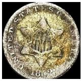 1852 Silver Three-Cent Piece NICELY  CIRCULATED