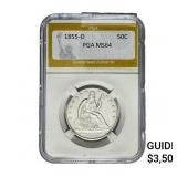 1855-O Seated Liberty Half Dollar PGA MS64