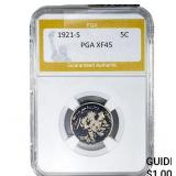 1921-S Buffalo Nickel PGA XF45