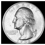 1936-S Silver Washington Quarter CHOICE AU