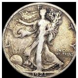 1921-S Silver Walking Liberty Half Dollar LIGHTLY