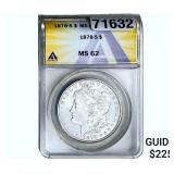 1878-S Morgan Silver Dollar ANACS MS62