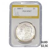 1880-S Morgan Silver Dollar PGA MS67