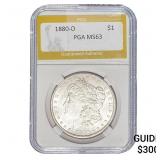 1880-O Morgan Silver Dollar PGA MS63
