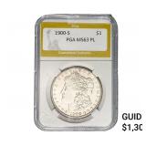 1900-S Morgan Silver Dollar PGA MS63 PL