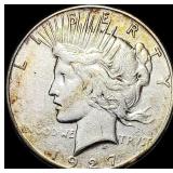 1927-S Silver Peace Dollar NEARLY  UNCIRCULATED
