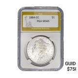 1884-CC Morgan Silver Dollar PGA MS65