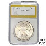 1935 Silver Peace Dollar PGA MS66