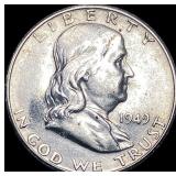 1949-S Silver Half Dollar Franklin CHOICE BU