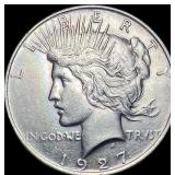 1927-S Silver Peace Dollar CHOICE AU