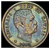 1883 Hawaii Silver Dime NEARLY UNCIRCULATED