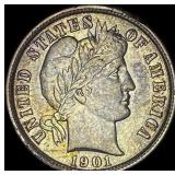 1901 Barber Dime CLOSELY UNCIRCULATED