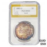 1882-O Morgan Silver Dollar PGA MS63
