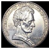 1918 Silver Illinois Centennial Half Dollar UNCIRC