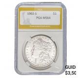 1902-S Morgan Silver Dollar PGA MS64