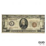 1934 A $20 Hawaii Brown Seal Note