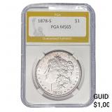 1878-S Morgan Silver Dollar PGA MS65
